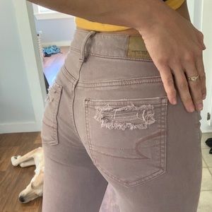 AE mauve skinny jeans